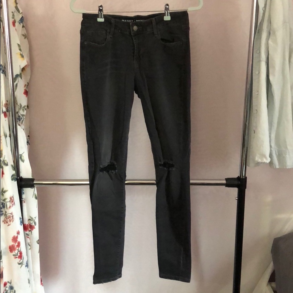 Distressed black jeans - Old Navy